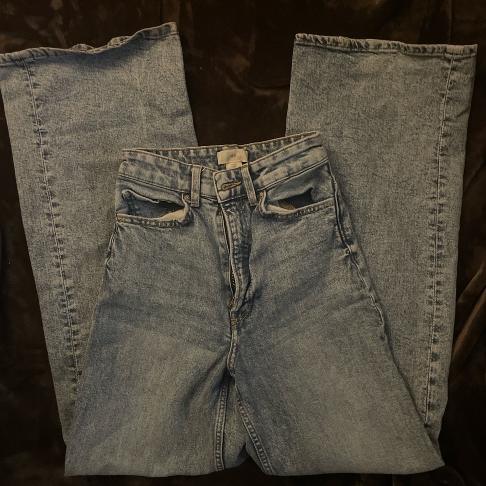 H&M Blue Straight Leg Jeans Classic Denim